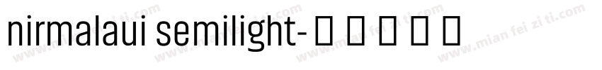 nirmalaui semilight字体转换